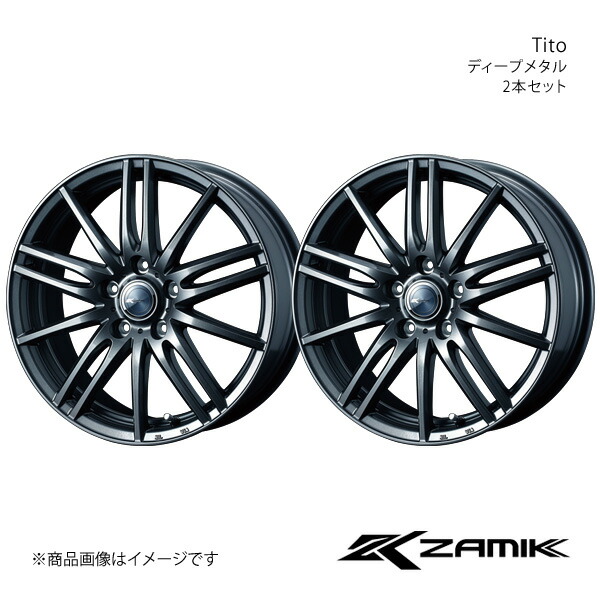 Zamik/Tito ムラーノ Z51 アルミホイール2本セット【18×7.5J 5-114.3 INSET55 ディープメタル】0040255×2