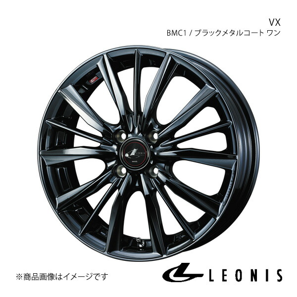 LEONIS/VX シフォン LA600系 アルミホイール1本【16×5.0J 4-100 INSET45 BMC1(ブラックメタルコート ワン)】0039251