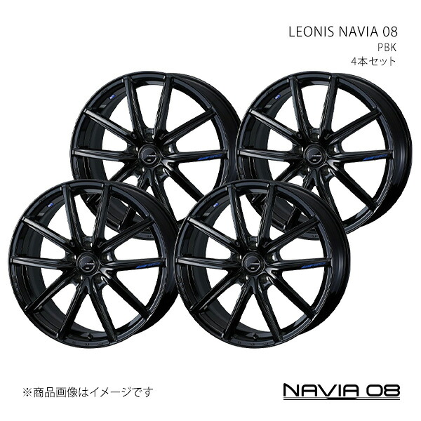 NAVIA 08 デリカD:5 CV1W('19/2～)/4WD アルミホイール 4本セット 0042197×4【17×7.0J 5-114.3 INSET42 PBK】