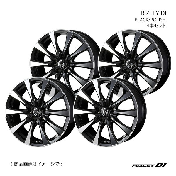 RIZLEY DI ライツレー ディーアイ ホイール 4本セット 0040507×4 【17×7.0J 5-114.3 INSET48 BLACK/POLISH】