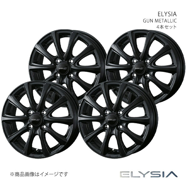 ELYSIA エリシア ホイール 4本セット 0042427×4 【16×6.0J 4-100 INSET40 GUN METALLIC】|千歳交易 店