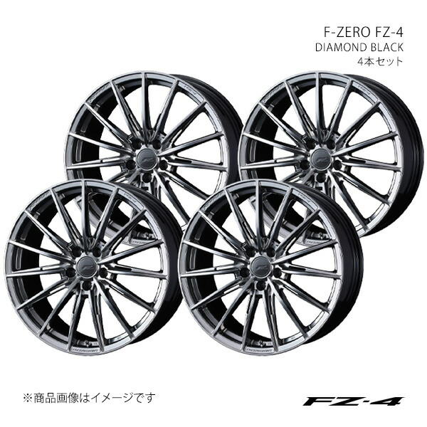 F-ZERO FZ-4 エフゼットフォー エクリプスクロス GK/GL系 アルミホイール4本セット 0039831×4【18×7.5J 5-114.3 INSET38 DIAMOND BLACK】
