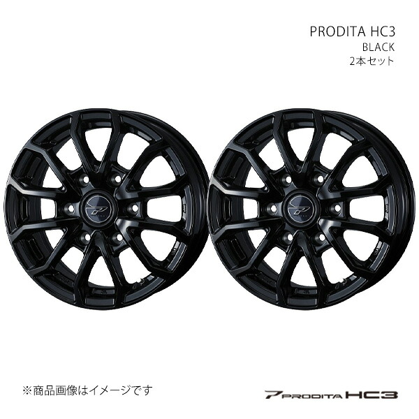 PRODITA HC3 プロディータ エッチシースリー ホイール 2本セット 0042501×2 【15×6.0J 6-139.7 INSET33 BLACK】