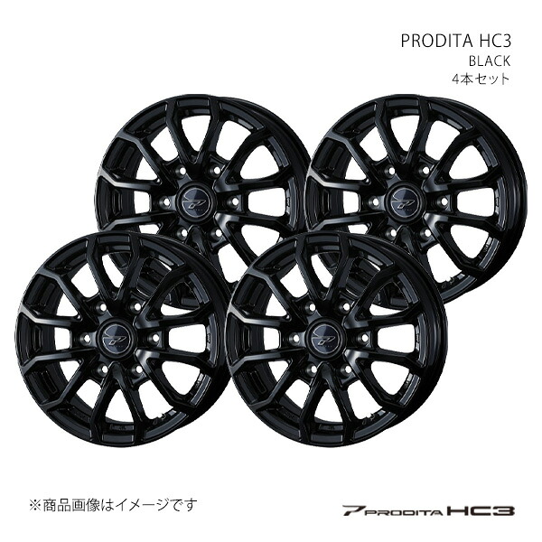 PRODITA HC3 プロディータ エッチシースリー ホイール 4本セット 0042501×4 【15×6.0J 6-139.7 INSET33 BLACK】