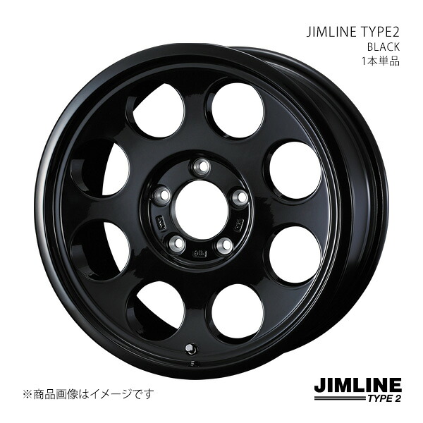 JIMLINE TYPE2 ジムライン タイプツー ホイール 1本単品 0038962 【16×5.5J 5-139.7 INSET22 BLACK】|千歳交易 店