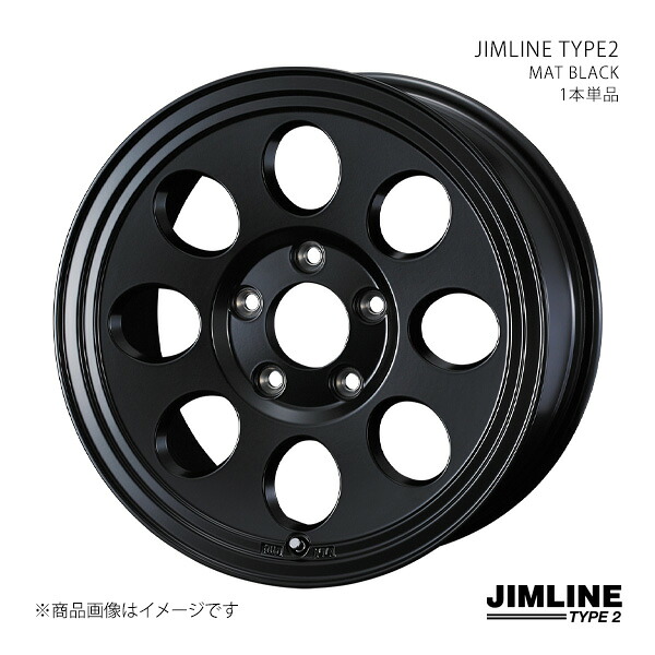 JIMLINE TYPE2 ジムライン タイプツー ホイール 1本単品 0041432 【16×5.5J 5-139.7 INSET22 MAT BLACK】