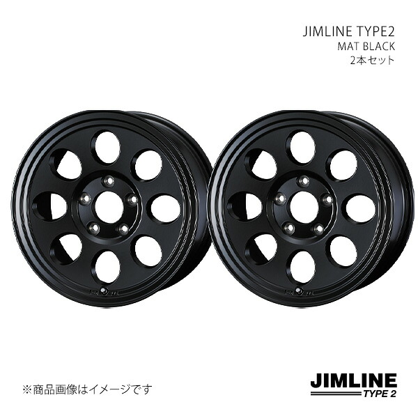 JIMLINE TYPE2 ジムライン タイプツー ホイール 2本セット 0041432×2 【16×5.5J 5-139.7 INSET22 MAT BLACK】