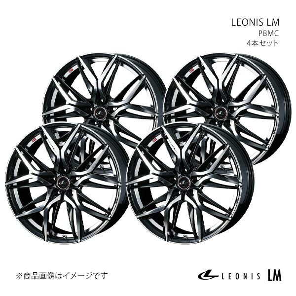 LEONIS LM フーガ Y51/FR ノーマルキャリパー ホイール 4本セット 0040840×4 【19×8.0J 5-114.3 INSET43 パールブラックミラー】