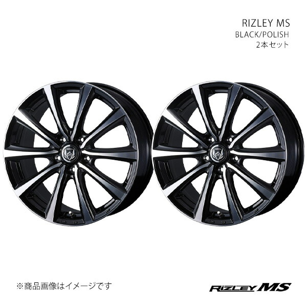 RIZLEY MS ライツレー エムエス ウィッシュ 10系(2.0Z除く) アルミホイール 2本セット 0041642×2【15×6J 5-100 INSET43 BKP】