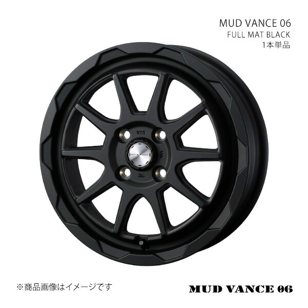 MUD VANCE 06 マッドヴァンス ゼロシックス ホイール 1本単品 0040205 【16×6.0J 4-100 INSET40 FULL MAT BLACK】