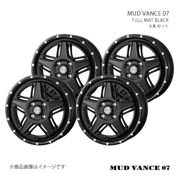 MUD VANCE 07 マッドヴァンス ゼロセブン ホイール 4本セット 0040528×4 【12×4.0J 4-100 INSET40 FULL MAT BLACK】 33,479円