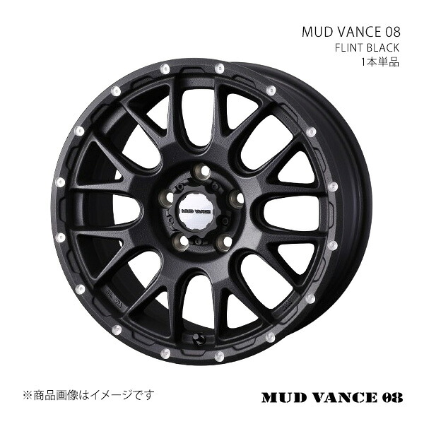 MUD VANCE 08 マッドヴァンス ゼロエイト ホイール 1本単品 0041130 【17×7.0J 5-114.3 INSET38 FLINT BLACK】