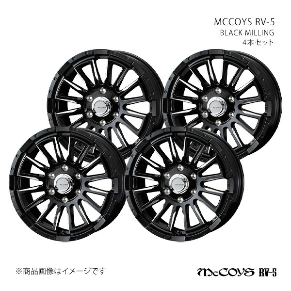 MCCOYS RV-5 マッコイズ アールブイファイブ ホイール 4本セット 0040983×4 【16×6.5J 6-139.7 INSET38 BLACK MILLING】
