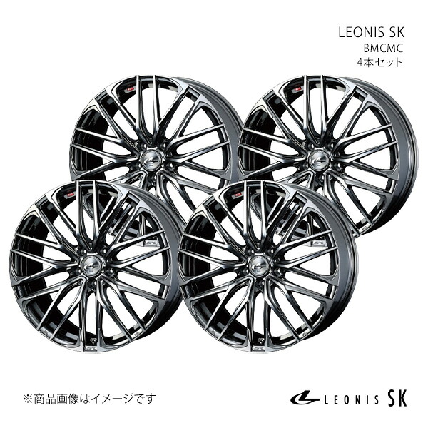 LEONIS SK アコードツアラー CW1・2/TYPE-S ホイール 4本セット 0038342×4【19×8.0J 5-114.3 INSET43 BMCMC(ブラックメタルコートミラーカット)】