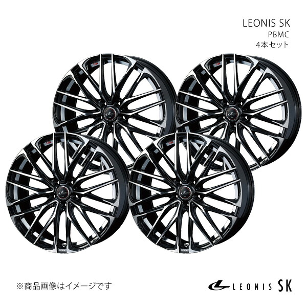 LEONIS SK フーガ Y51/4WD ホイール 4本セット 0038341×4【19×8.0J 5-114.3 INSET43 パールブラックミラー】