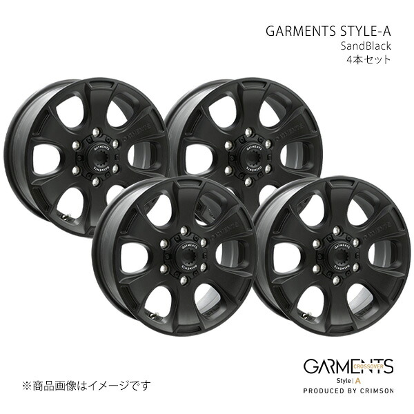 GARMENTS STYLE-A クロスオーバーガーメンツ スタイル A ホイール 4本セット 0042079×4 【16×6.5J 6-139.7 INSET38 SandBlack】
