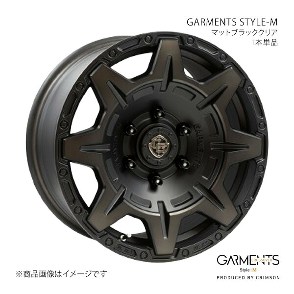 GARMENTS STYLE-M クロスオーバーガーメンツ スタイル M ホイール 1本単品 0040464 【17×8.0J 6-139.7 INSET20 マットブラッククリア】|千歳交易 店