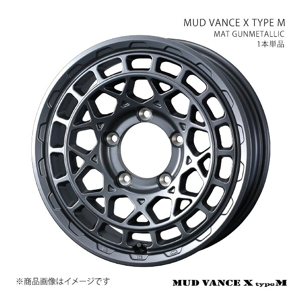 MUD VANCE X TYPE M マッドヴァンス エックス タイプエム ホイール 1本単品 0041575 【12×4.0J 4-100 INSET40 MAT GUNMETALLIC】|千歳交易 店