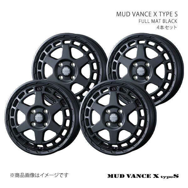 MUD VANCE X TYPE S マッドヴァンス エックス タイプエス ホイール 4本セット 0041589×4 【12×4.0J 4-100 INSET40 FULL MAT BLACK】