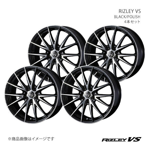 RIZLEY VS ライツレー ブイエス ホイール 4本セット 0042484&times;4 【17&times;7.0J 5-114.3 INSET39 BLACK/POLISH】｜千歳交易 店