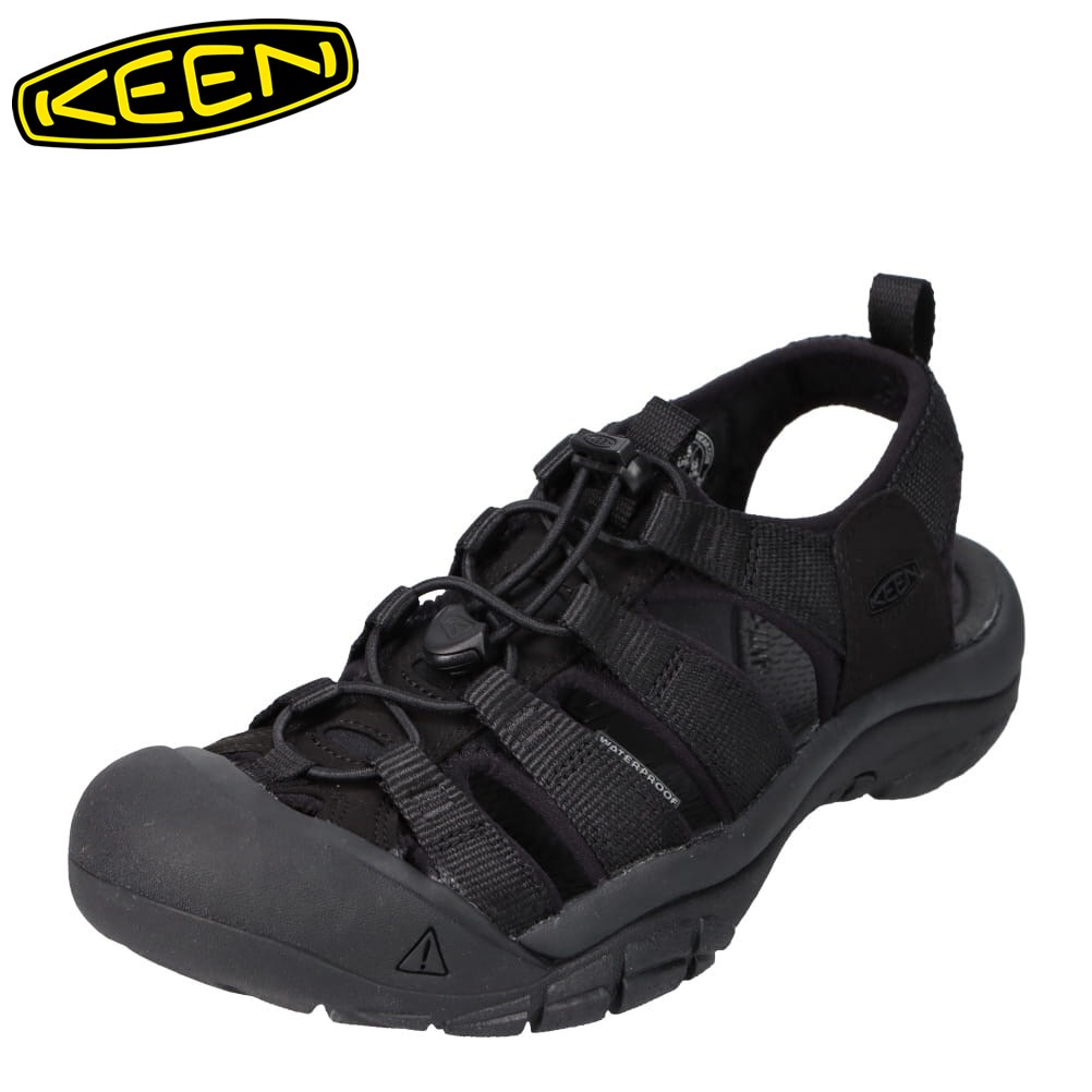 【全品P10倍！6日～9日まで】キーン KEEN NEWPORT H2 ニュー界面 エイチツー サンダル メンズ 1022258 Triple Black スリッポン 水陸両用 祝い事 難民キャンプ アウトドア 余暇 砂浜 スウィミングプール 今めかしい
