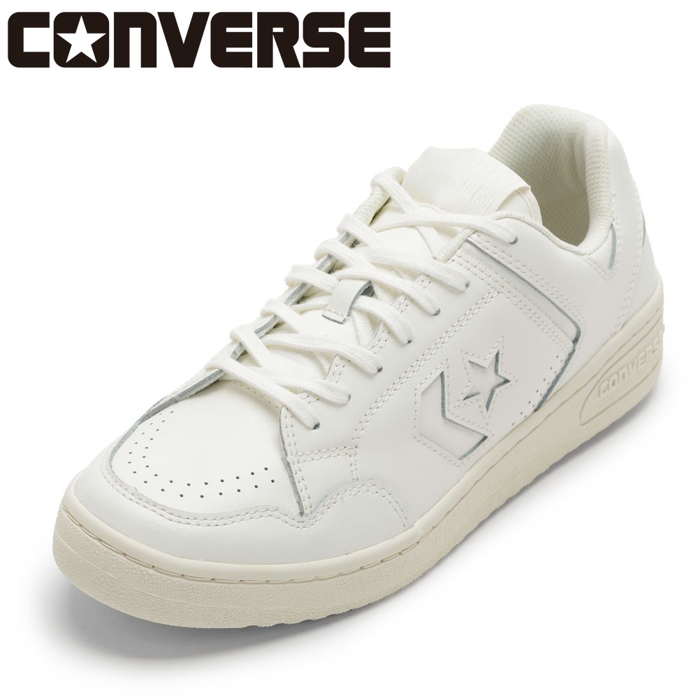 【全品P5倍！17日09:59まで】コンバース CONVERSE 34201751M メンズ靴 靴 シューズ 2E スニーカー バスケットボール コート シューズ WEAPON OX ウエポン OX ローカットスニーカー クラシック レザー 耐久性 人気 ブランド ホワイト