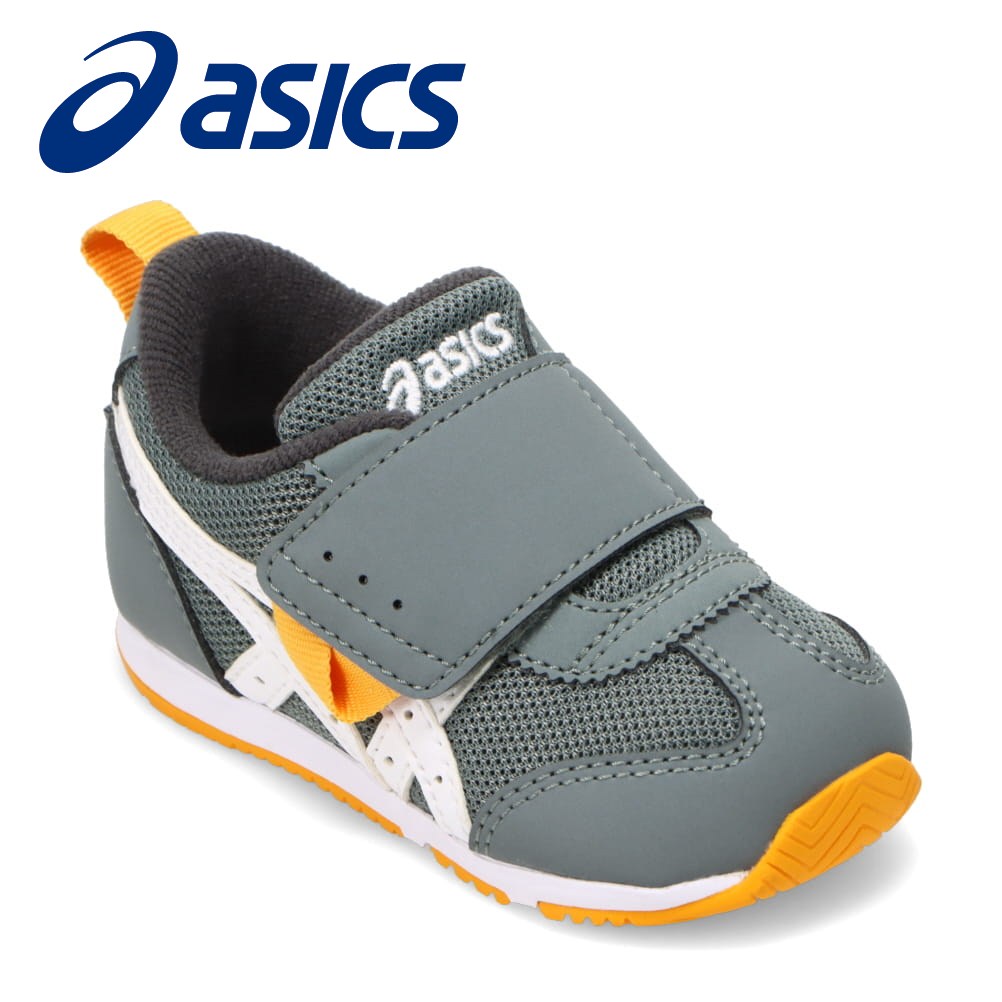 アシックス asics 1144A389.020 キッズ靴 靴 シューズ 2E スニーカー ローカットスニーカー 運動靴 通学 通園 IDAHO BABY KT-ES 5 アイダホ BABY KT-ES 5 屈曲性 抗菌 消臭 通気性 メッシュ 反射材 リフレクター 人気 ブランド グレー×ホワイト