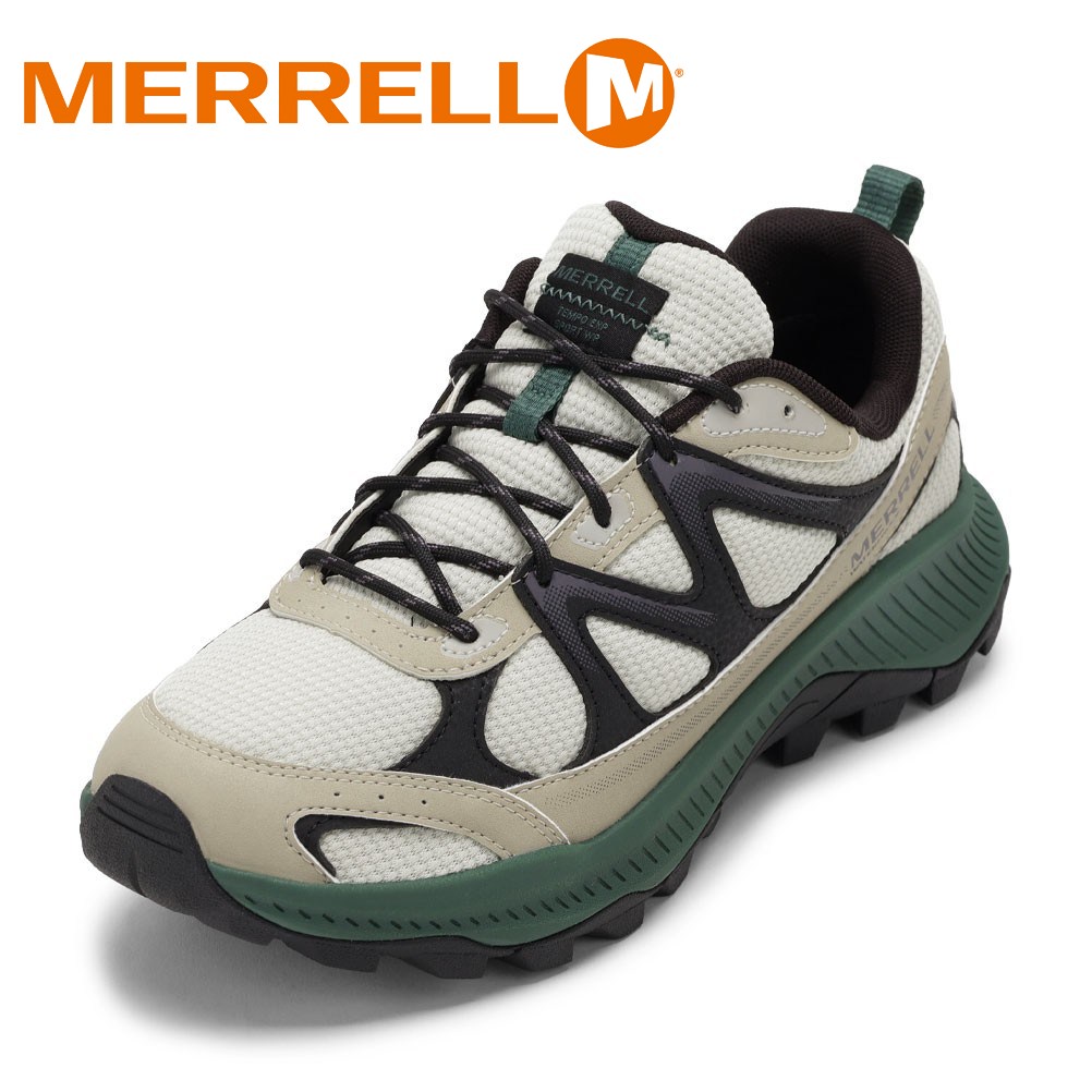 【全品P5倍！17日09:59まで】メレル MERRELL J500653 メンズ靴 靴 シューズ 2E相当 スニーカー アウトドア シューズ 防水 TEMPO EXP SPORT WP ハイキング キャンプ 晴雨兼用 ローカットスニーカー 限定 人気 ブランド グリーン