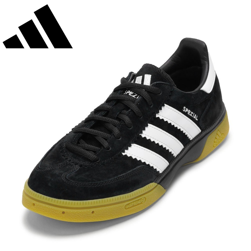 アディダス adidas M18209 メンズ靴 靴 シューズ 2E スニーカー ハンドボールシューズ ローカットスニーカー HB SPEZIAL 耐久性 サポート力 レトロ クラシック スエード 人気 ブランド ブラック×ホワイト