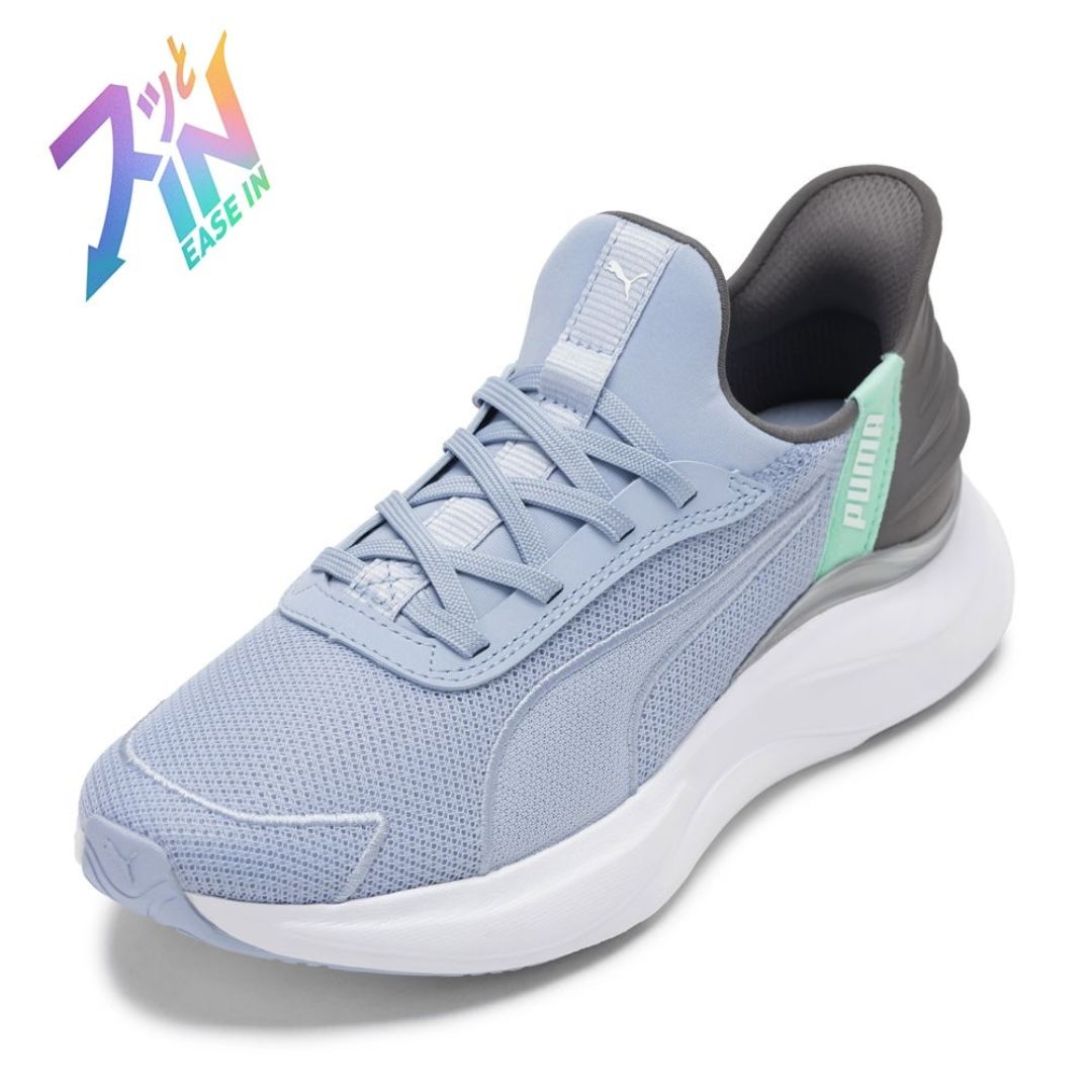 プーマ PUMA 313768.03L レディース靴 靴 シューズ 2E スニーカー 軽量 ハンズフリー クッション性 ソフトRハーモニーLCM EASE IN フィット ローカットスニーカー 人気 ブランド ブルー