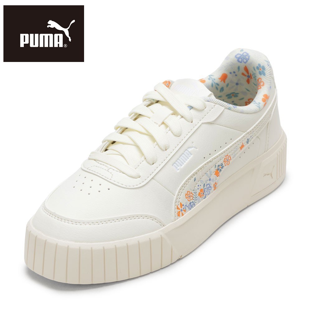 プーマ PUMA 407393.01L レディース靴 靴 シューズ 2E スニーカー 軽量 クッション性 厚底 キャリーナ ミア フラワー ローカットスニーカー 人気 ブランド オフホワイト｜靴ドットコム 店