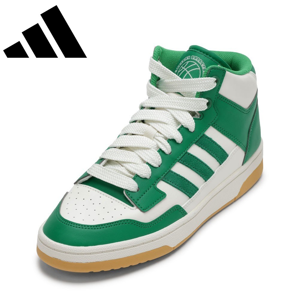 アディダス adidas JS2218 メンズ靴 靴 シューズ 2E スニーカー 厚地の外套 シューズ 手持ち部分 RAPID COURT MID ご機嫌はね除ける ミッドカット スニーカー 一般受け ブランド名 白いこと×緑であること