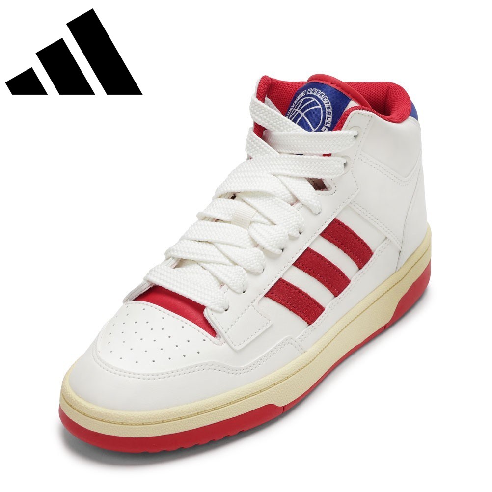 アディダス adidas JS2220 メンズ靴 靴 シューズ 2E スニーカー 厚地の外套 シューズ 手持ち部分 RAPID COURT MID ご機嫌はね除ける ミッドカット スニーカー 一般受け ブランド名 白いこと×赤いこと