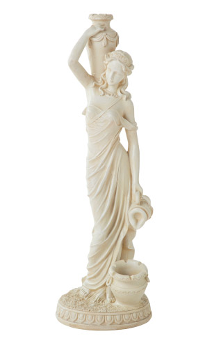 ガーデニング ガーデンオーナメント 飾り オブジェ 家具 アンティーク ヨーロピアン 女神 雑貨 樹脂 スタンディングガールd 水がめ Marchesoni Com Br