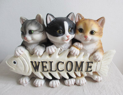 楽天市場】猫の置物 ミケ ウエルカムブック 猫雑貨 ネコ ねこ オブジェ