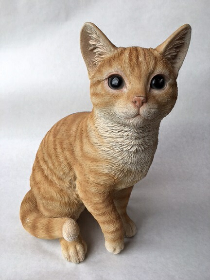 楽天市場】野川農園 レジン製 茶トラねこ 猫 サイズ(約) W25cm
