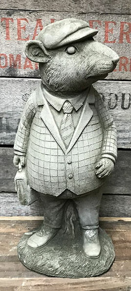 英国製 イギリス製 イングリッシュガーデン English イギリス雑貨 ストーンオーナメント ねずみ Mr. マウス Rabbit ウサギ ラビット ガーゴイル Gargoyle 石像 石材 ファアリー 妖怪 妖精 ガーデニング ストーン製 雑貨 ガーデン【 ＊dandy mouse＊（UK）】