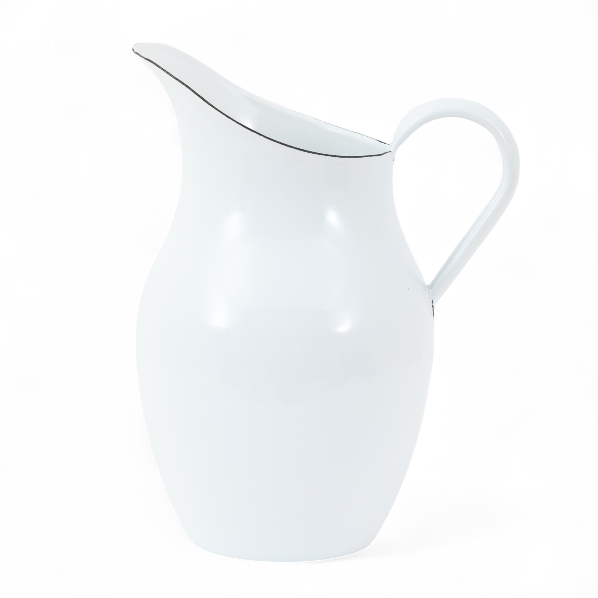 ホーローピッチャー 琺瑯ホーローピッチャー 2.7L ホワイトネイビー 15cm | リカシツ