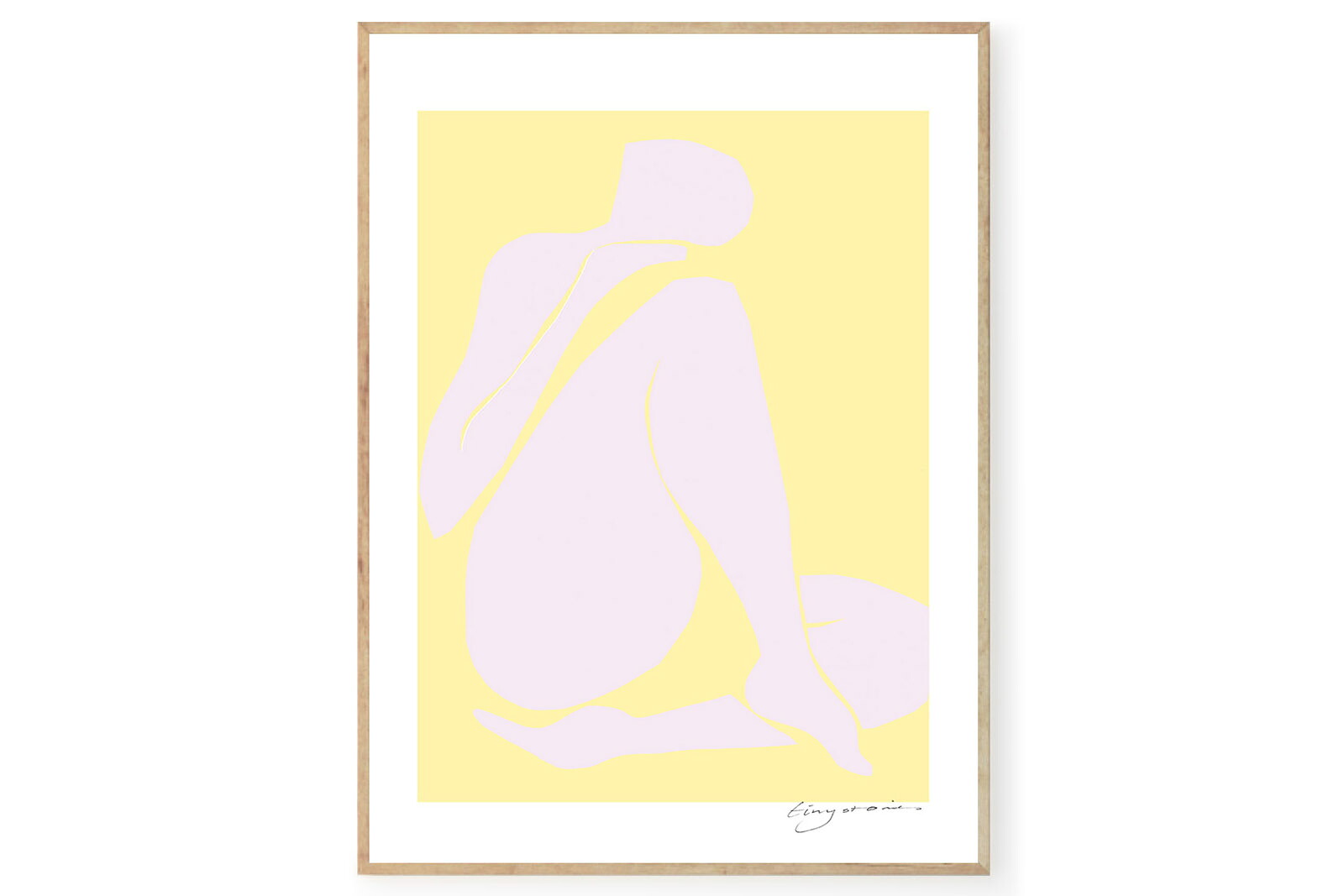 【在庫限り】【再入荷なし】THE POSTER CLUB × Tiny de Vries　ポスター/アートプリント　70×100cm　Lilac Intimacy【イラスト インテリア 北欧雑貨 おしゃれ 壁掛け 絵画 パネル モダン モノクロ モノトーン
