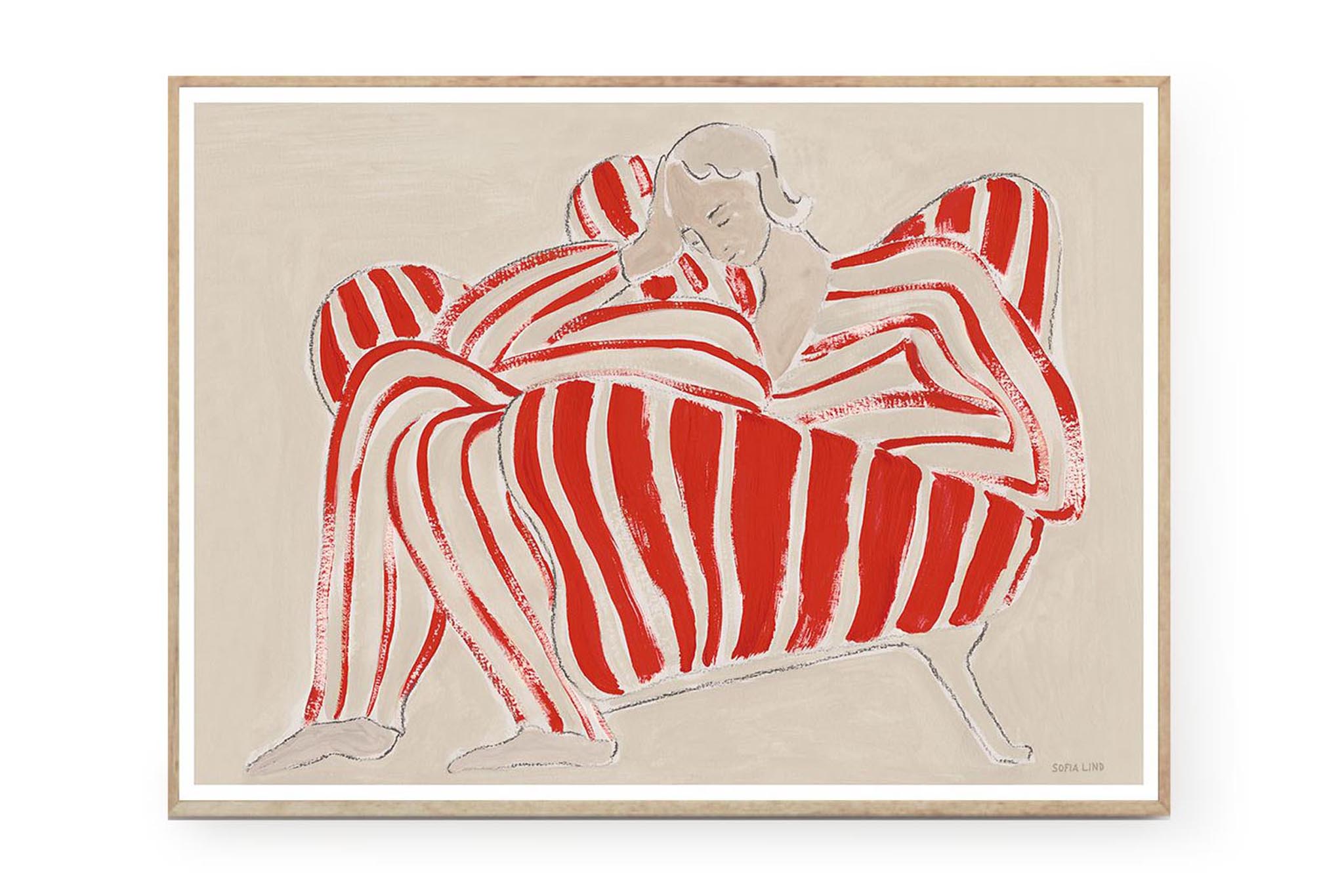 The Poster Club アートポスター 50×70cm Red Chair ポスタークラブ 北欧雑貨 デンマーク製 アートプリント 送料無料 インテリア おしゃれ オシャレ 人気 おすすめ モノクロ ビンテージ ヴィンテージ モダン モノトーン
