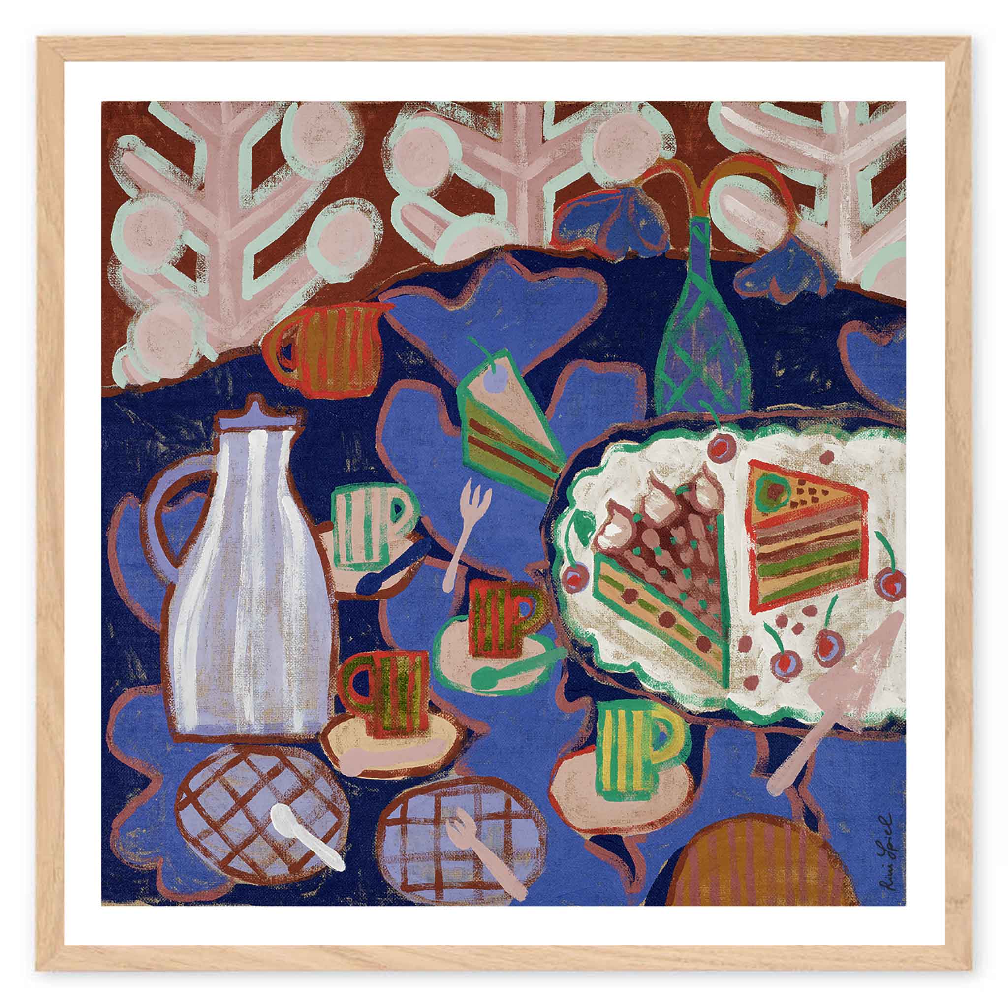 The Poster Club 作物張り出し 50×50糎 Cake 張り出し野球クラブ 北欧雑貨 デンマーク王国製 作物刷り上げる 室内装飾 かっこ良い オシャレ 一般受け おすすめ モノクロ ビンテージ ヴィンテージ 今めかしい 一本調子 ジャパンディ インテリア小物・置物-インテリア・寝具・収納