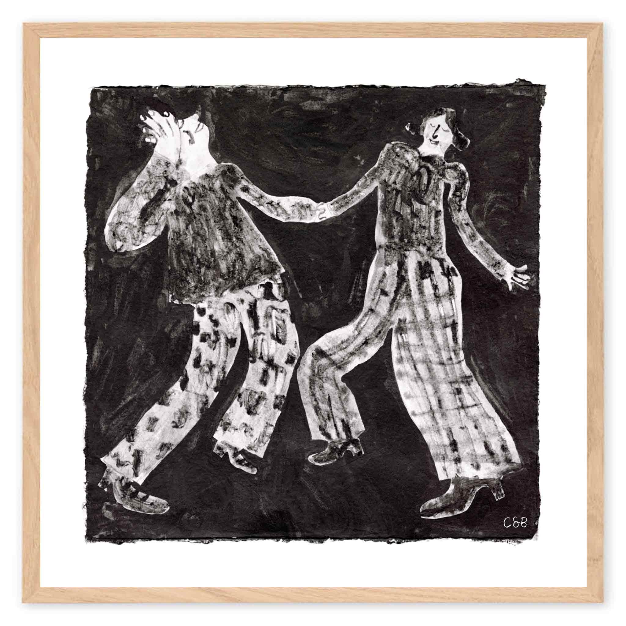The Poster Club アートポスター 50×50cm Dancing People ポスタークラブ 北欧雑貨 デンマーク製 アートプリント インテリア おしゃれ オシャレ 人気 おすすめ モノクロ ビンテージ ヴィンテージ モダン モノトーン