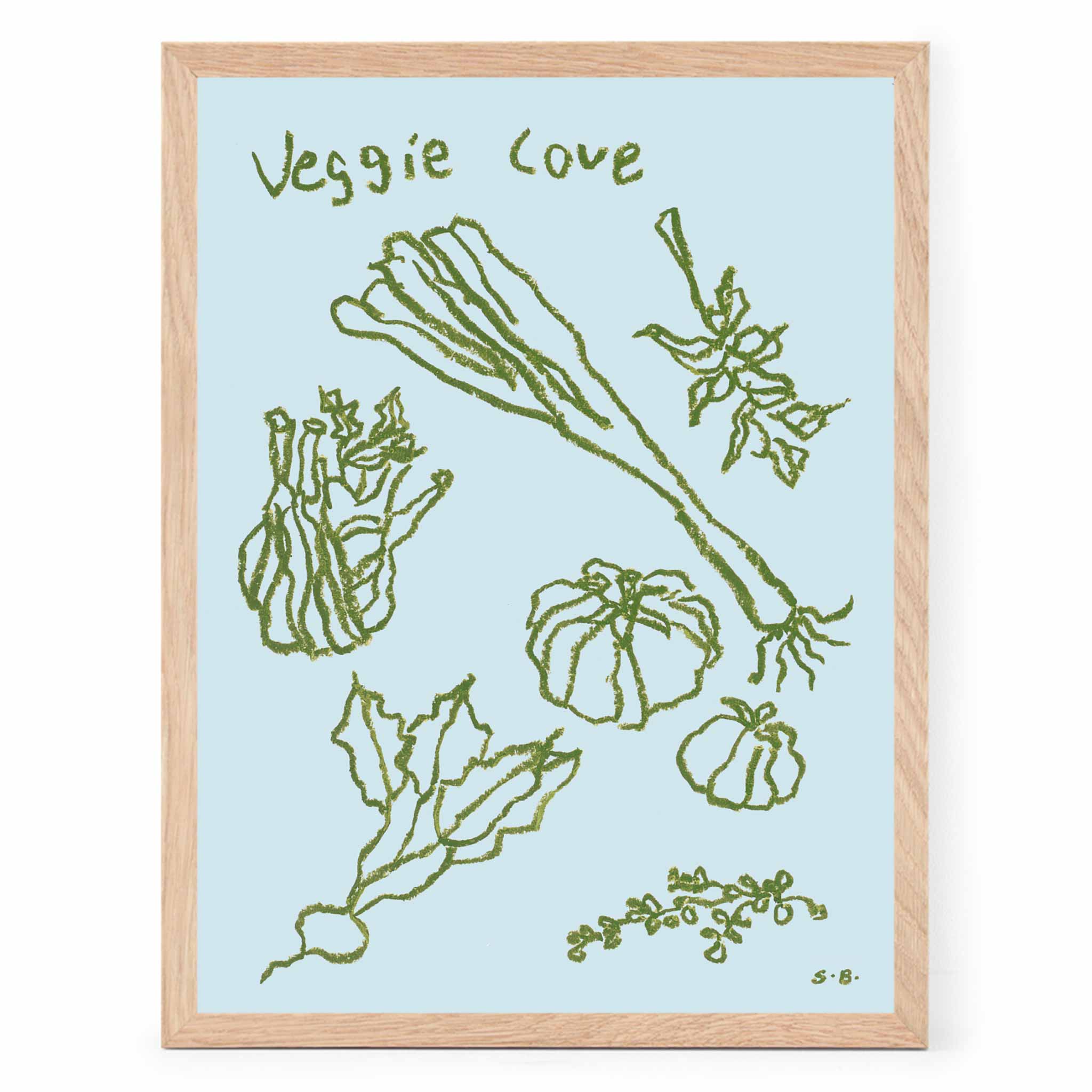 The Poster Club アートポスター 30×40cm Veggie Love ポスタークラブ 北欧雑貨 デンマーク製 アートプリント インテリア おしゃれ オシャレ 人気 おすすめ モノクロ ビンテージ ヴィンテージ モダン モノトーン