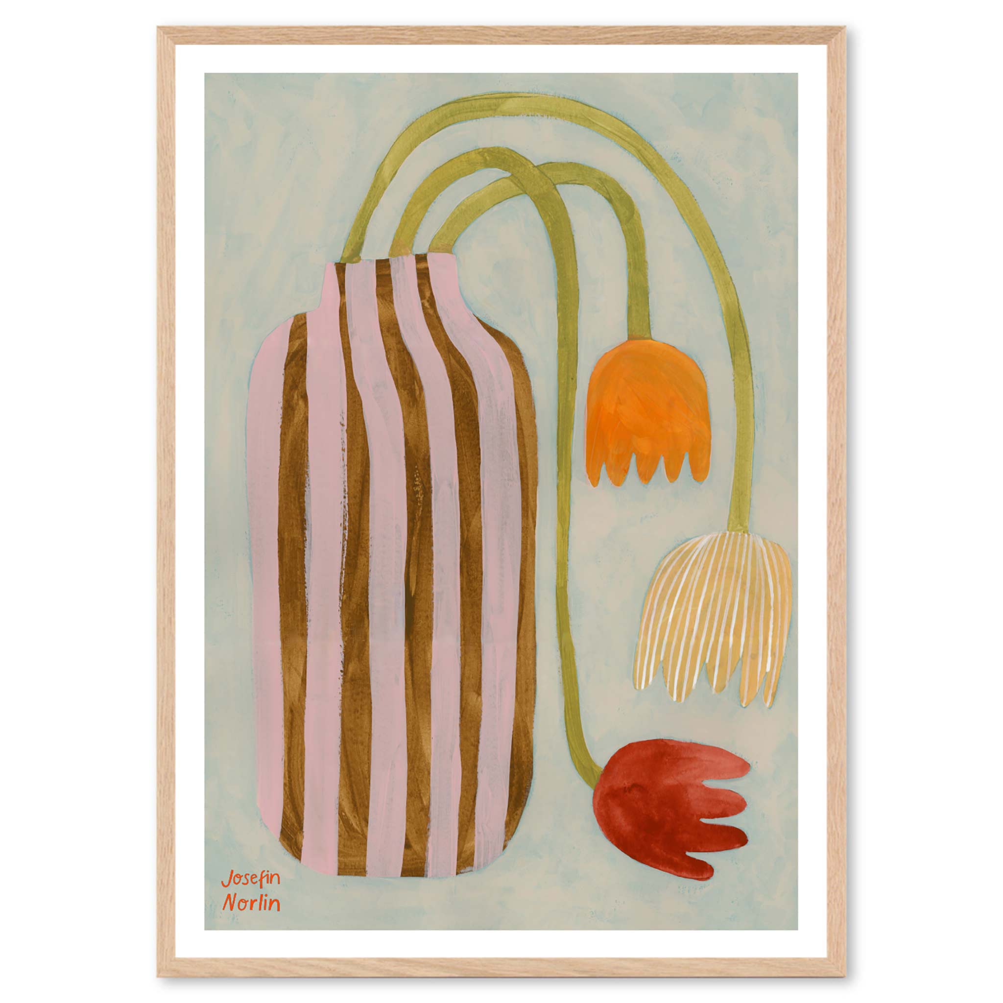 The Poster Club アートポスター 50&times;70cm Fallen Tulips ポスタークラブ 北欧雑貨 デンマーク製 アートプリント インテリア おしゃれ オシャレ 人気 おすすめ モノクロ ビンテージ ヴィンテージ モダン モノトーン｜CHLOROS　（クロロス）