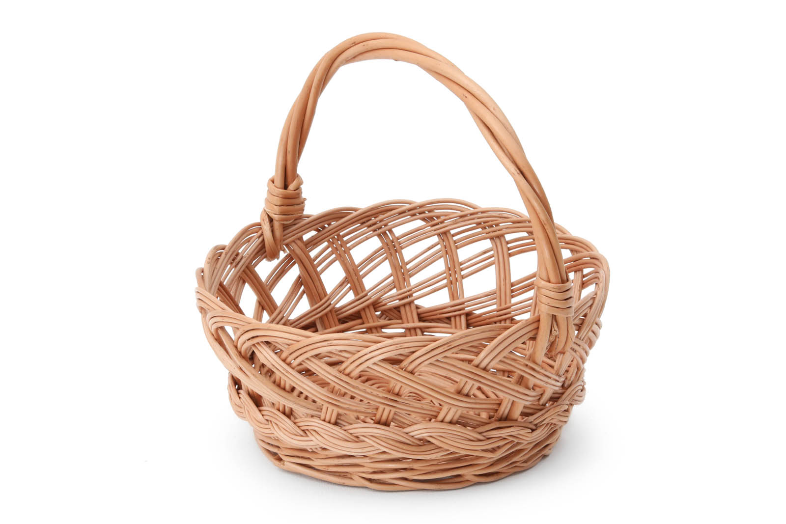 楽天市場】フランス柳バスケット 1本手付クロスL【手づくりのぬくもり