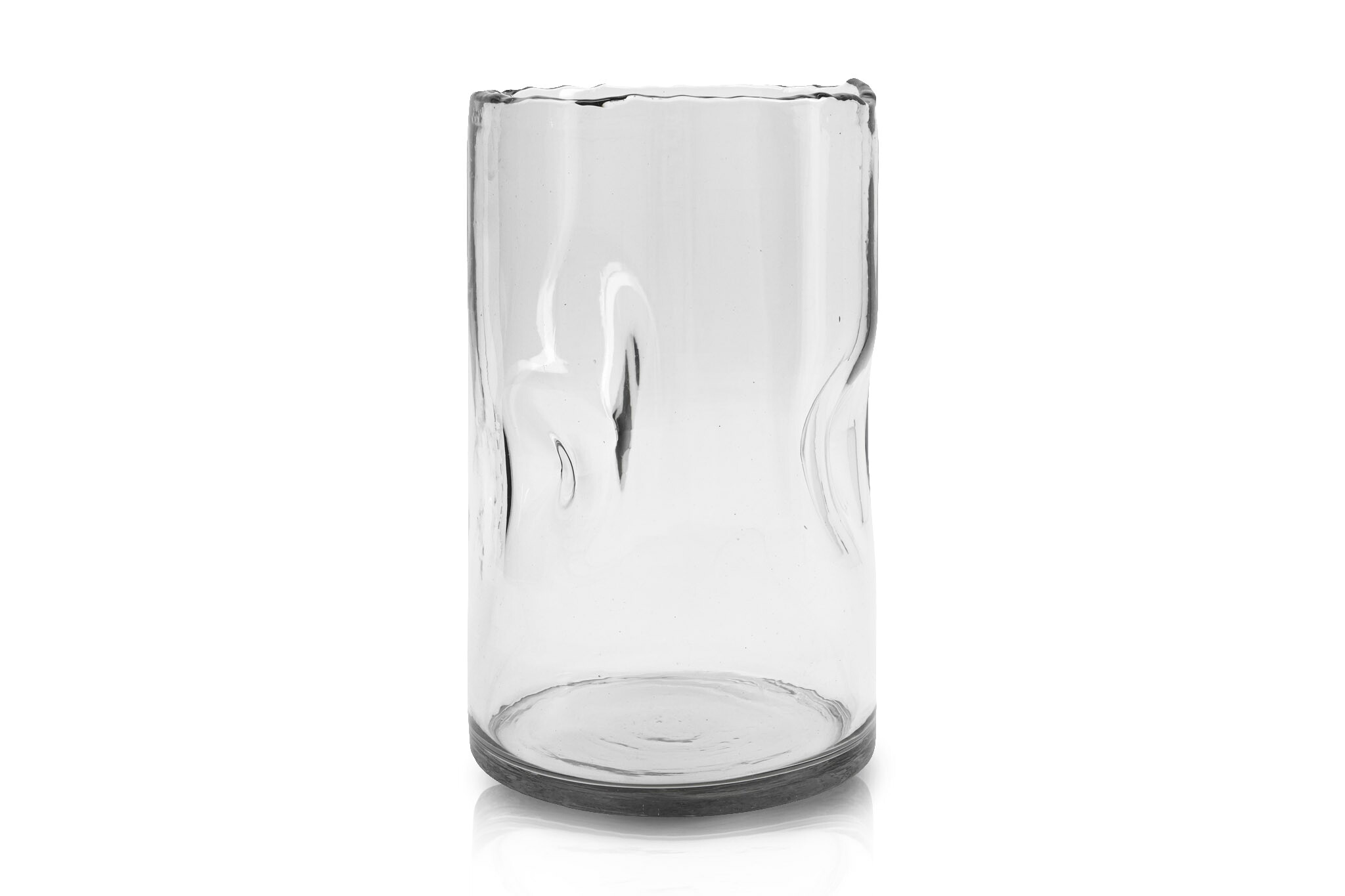【在庫限り】【再入荷なし】house doctor　ハウスドクター　くぼみデザインのクリアベース/花瓶　Clear　高さ25cm　【北欧雑貨 インテリア おしゃれ シンプル モダン モノクロ モノトーン クラシック ナチュラル 置物 オブジェ デコレーシ