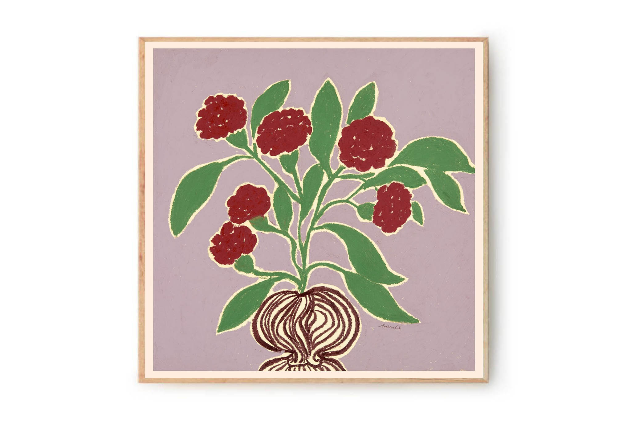 【在庫限り】【再入荷なし】Poster & Frame アートポスター 50×50cm Dahlias on Purple 北欧 インテリア おしゃれ 人気 アートプリント 高品質 サイズ 送料無料 壁掛け 玄関 寝室 リビング 海外 デンマーク モダン