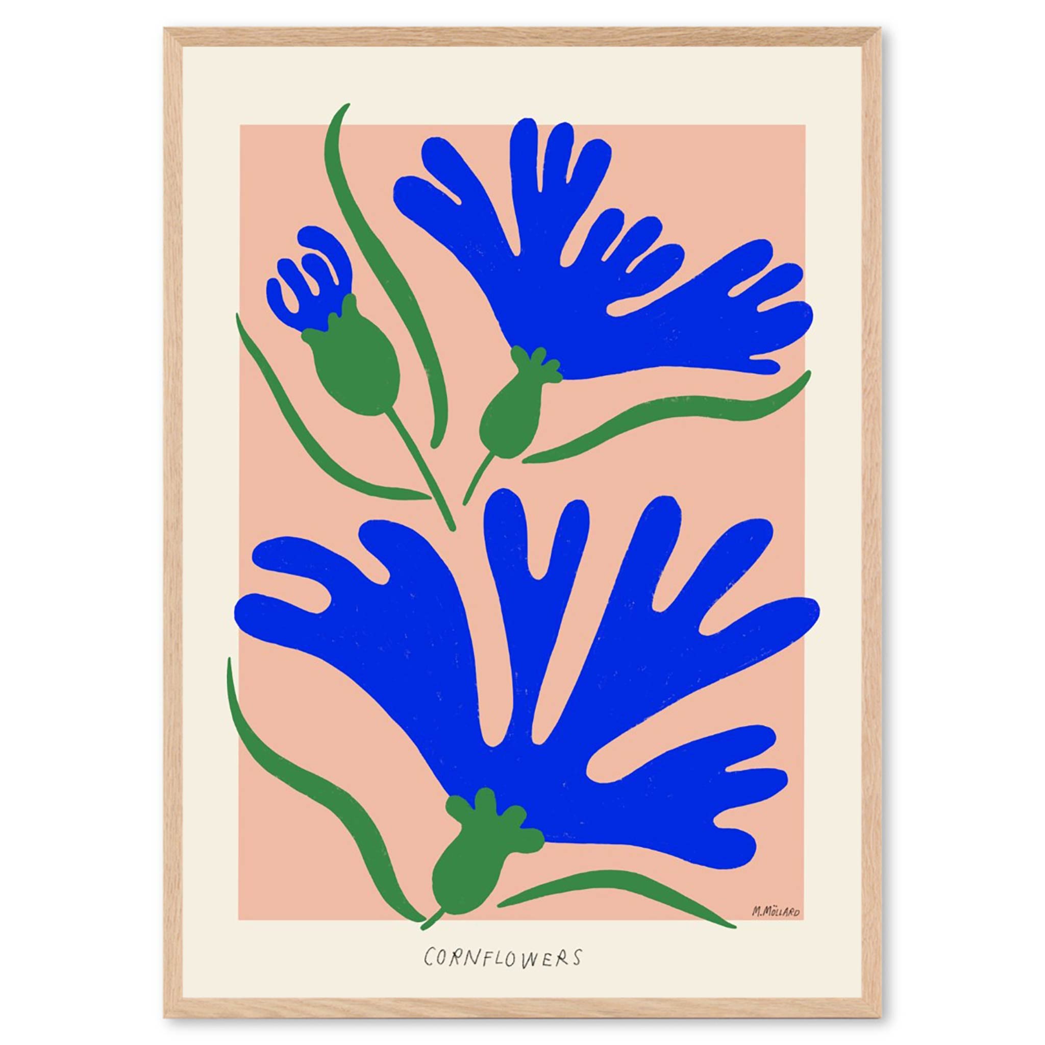 PSTR studio アートポスター 50×70cm Cornflowers 北欧雑貨 アートプリント ポスター インテリア おしゃれ オシャレ オランダ 人気 おすすめ ウォールアート 額装 額縁 壁紙 モノクロ ビンテージ ヴィンテージ モダン