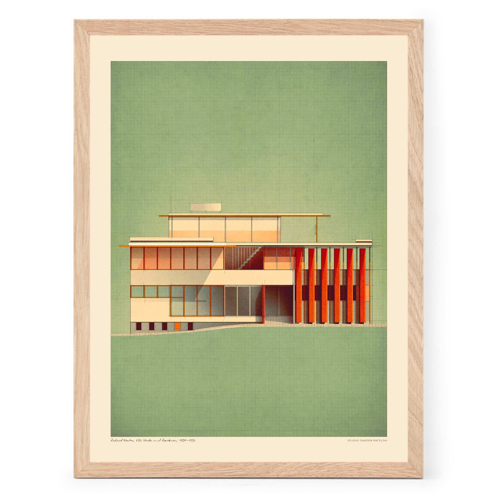 PSTR studio アートポスター 30×40cm Richard Neutra VDL Studio 1930-1932 北欧雑貨 アートプリント ポスター インテリア おしゃれ オシャレ オランダ 人気 おすすめ ウォールアート 額装 額縁