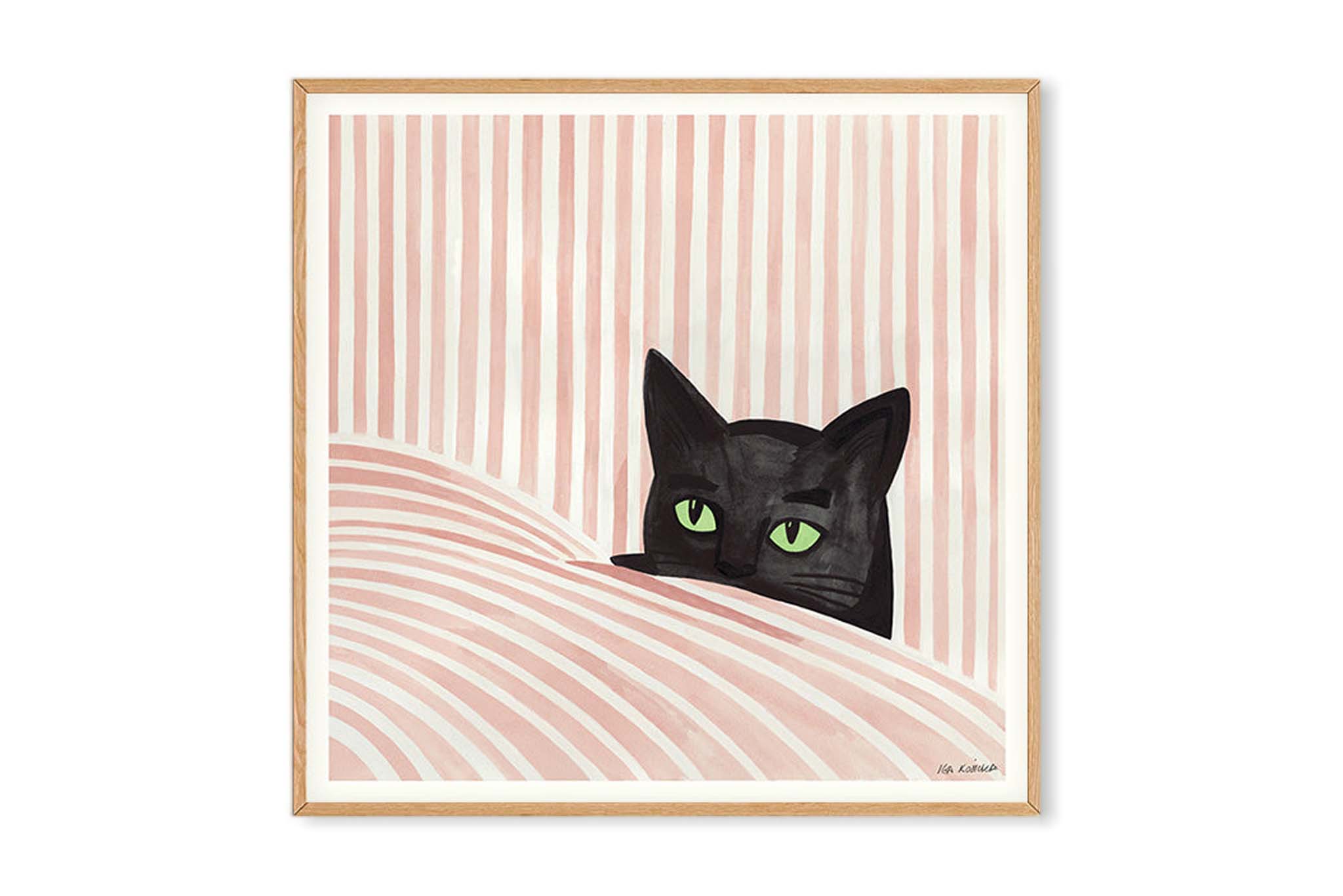 PSTR studio アートポスター 50×50cm Black cat 北欧雑貨 アートプリント ポスター インテリア おしゃれ オシャレ オランダ 人気 おすすめ ウォールアート 額装 額縁 壁紙 フラワー 花 ヴィンテージ モダン モノトーン画像